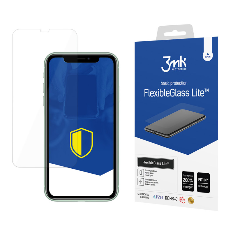 Hibridinis 3mk „FlexibleGlass Lite™“ stiklas, skirtas „iPhone 11“