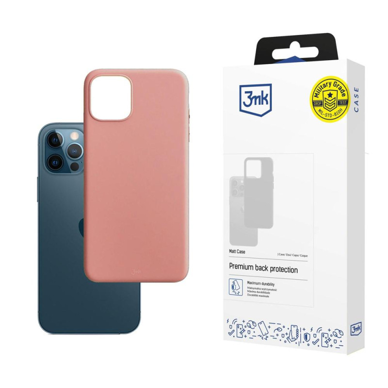 3mk matinis dėklas, skirtas iPhone 12 / 12 Pro – rožinis