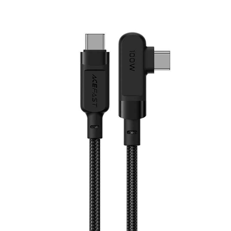 „Acefast C5-03“ juodas USB-C kabelis - USB-C PD QC 100W 5A 480Mb/ s 2m - juodas