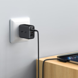„Acefast C5-03“ juodas USB-C kabelis - USB-C PD QC 100W 5A 480Mb/ s 2m - juodas