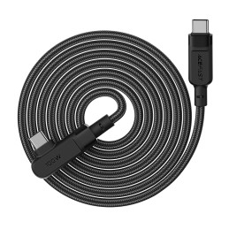 „Acefast C5-03“ juodas USB-C kabelis - USB-C PD QC 100W 5A 480Mb/ s 2m - juodas