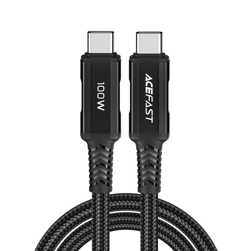 „Acefast C4-03“ juodas USB-C - USB-C PD QC kabelis 100W 5A 480Mb/ s 2m - juodas