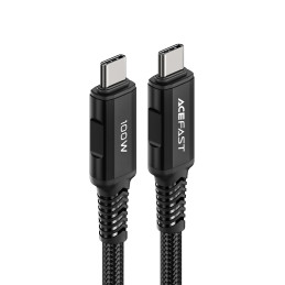 „Acefast C4-03“ juodas USB-C - USB-C PD QC kabelis 100W 5A 480Mb/ s 2m - juodas
