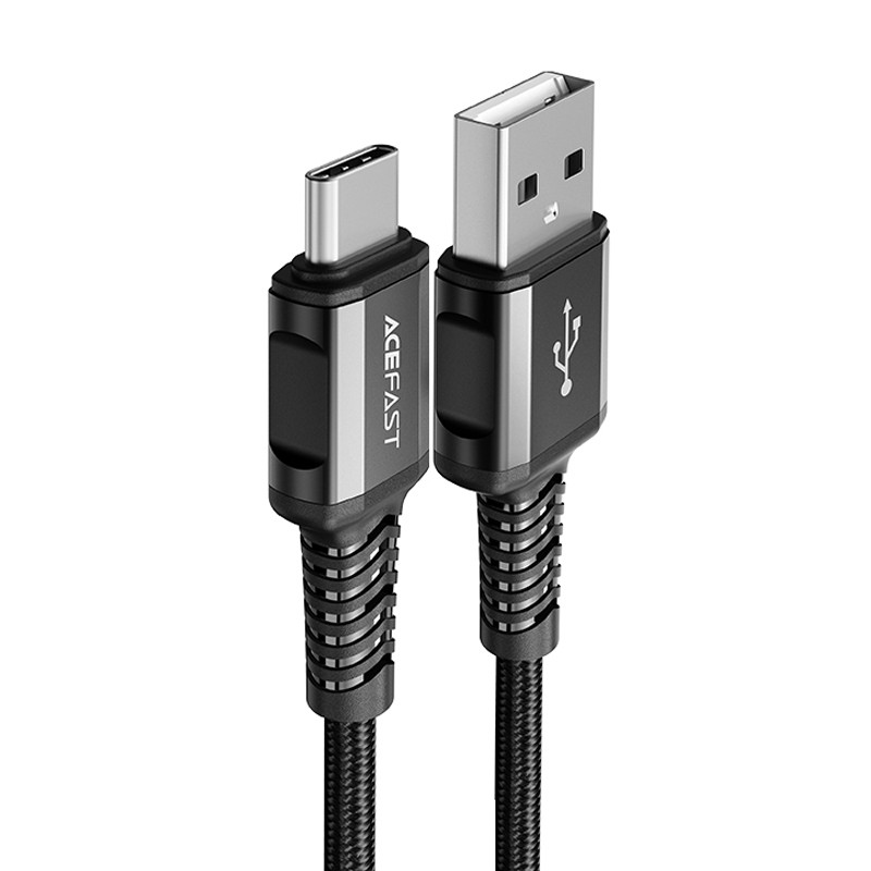 „Acefast USB“ – USB C tipo laidas 1,2 m, 3A, juodas (C1-04 juodas)