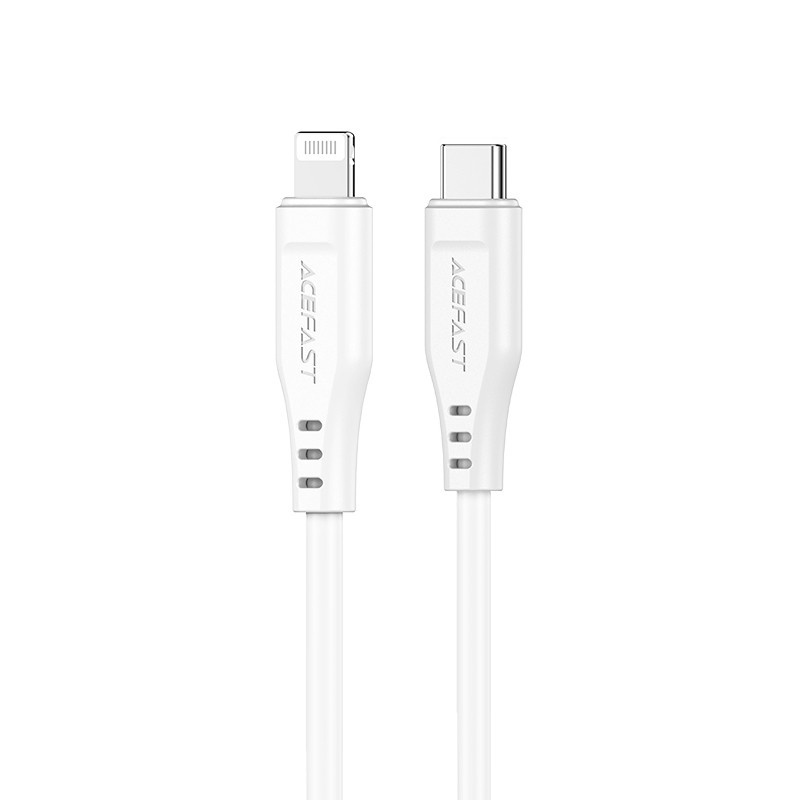 „Acefast C3-01 Lightning“ – USB-C PD laidas 30W 3A 480Mb/ s 1.2m – baltas