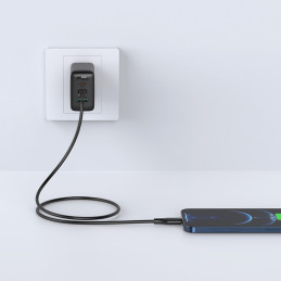 „Acefast C3-01 Lightning“ – USB-C PD laidas 30W 3A 480Mb/ s 1.2m – baltas