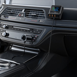 „Acefast“ automobilinis įkroviklis 90 W, USB C tipo / 3 x USB / cigarečių degiklio lizdas, PPS, PD3.0, QC3.0, AFC, FCP į...
