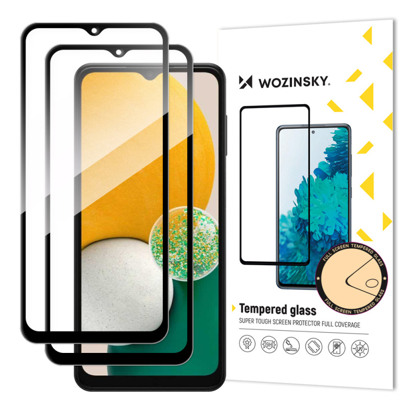 „Wozinsky“ 2 itin patvarių grūdinto stiklo, viso ekrano su rėmeliu, rinkinys, tinkantis dėklams, „Samsung Galaxy A13 5G ...