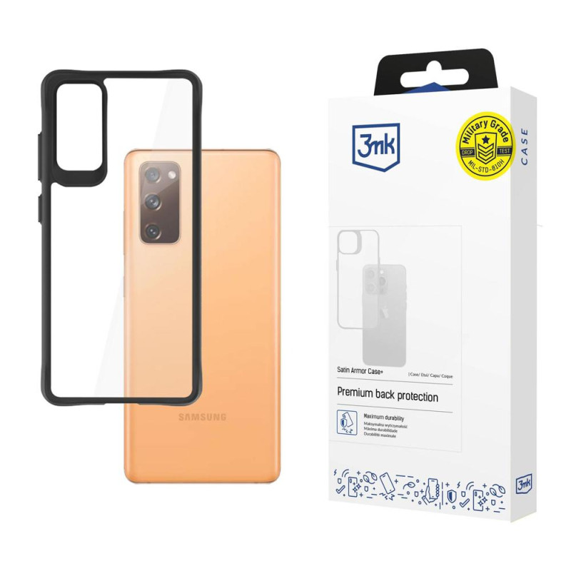 3mk Satin Armor Case+, skirtas Samsung Galaxy S20 FE 5G - skaidrus