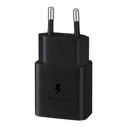 Samsung EP-T1510NBEGEU 15W PD USB-C AFC sieninis įkroviklis - juodas