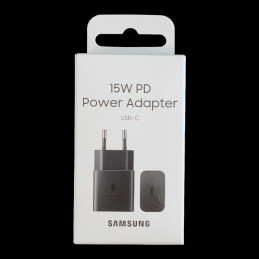 Samsung EP-T1510NBEGEU 15W PD USB-C AFC sieninis įkroviklis - juodas