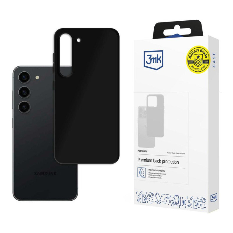 3mk matinis dėklas, skirtas „Samsung Galaxy S22+ 5G“ - juodas