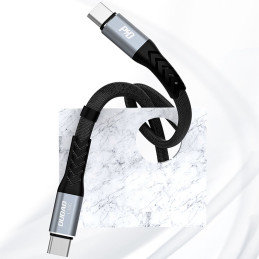 Dudao L10C USB-C - USB-C PD kabelis 100W 5A 0.23m - juodas