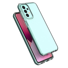 Samsung Galaxy A23 silikoninis dėklas su rėmeliu, juodas, spyruoklinis