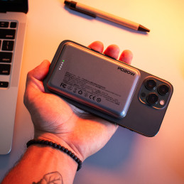 Dudao TGK1 išorinė baterija su belaidžiu įkrovikliu, MagSafe 20W, 10000mAh, juoda (TGK1-juoda)