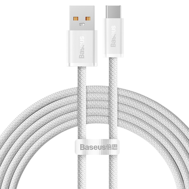 „Baseus Dynamic Series USB“ – USB C tipo laidas, 100 W, 2 m, baltas (CALD000702)