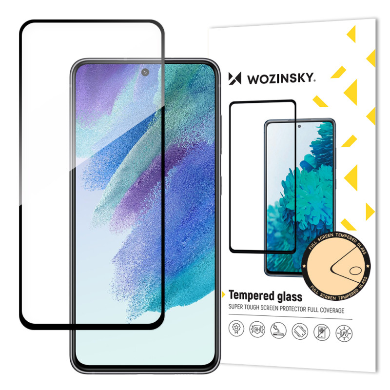 „Wozinsky“ itin patvarus grūdinto stiklo pilnas klijavimo ekranas su rėmeliu, suderinamas su dėklu, „Samsung Galaxy S21 ...