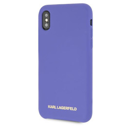 Karl Lagerfeld silikoninis iPhone X/ Xs dėklas – violetinis