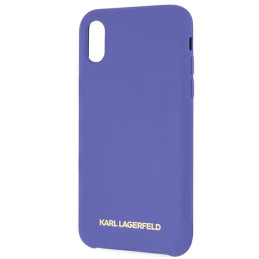 Karl Lagerfeld silikoninis iPhone X/ Xs dėklas – violetinis