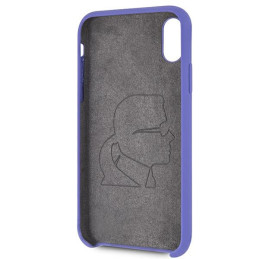 Karl Lagerfeld silikoninis iPhone X/ Xs dėklas – violetinis