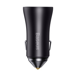 „Baseus Golden Contactor Pro“ automobilinis įkroviklis, 2x USB-C, 40W, pilkas (CGJP000013)