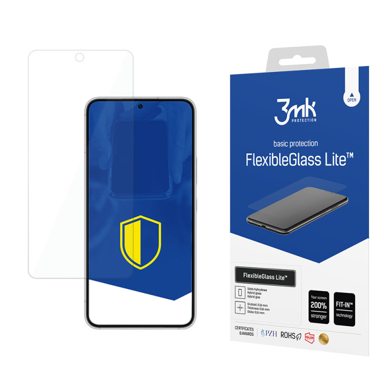 Hibridinis stiklas 3mk FlexibleGlass Lite™, skirtas „Samsung Galaxy S22 5G“