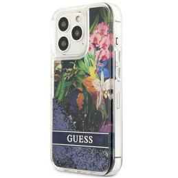 „Guess“ blizgučiais puoštas „iPhone 13 Pro Max“ dėklas – mėlynas