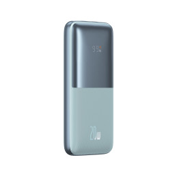 „Baseus Bipow Pro“ nešiojamas įkroviklis 10000mAh 20W + USB laidas 3A 0,3m, mėlynas (PPBD040103)