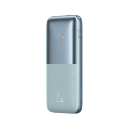 „Baseus Bipow Pro“ nešiojamas įkroviklis 10000mAh 20W + USB laidas 3A 0,3m, mėlynas (PPBD040103)