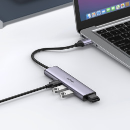 Ugreen USB šakotuvo skirstytuvas - 4x USB 3.0 pilkas (CM473 20805)