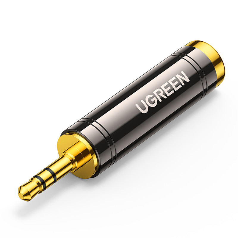 „Ugreen“ garso adapteris, 3,5 mm (vyriškas) - 6,35 mm mini lizdas (lizdas), pilkas (AV168)