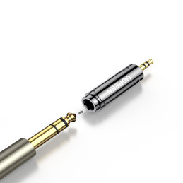 „Ugreen“ garso adapteris, 3,5 mm (vyriškas) - 6,35 mm mini lizdas (lizdas), pilkas (AV168)