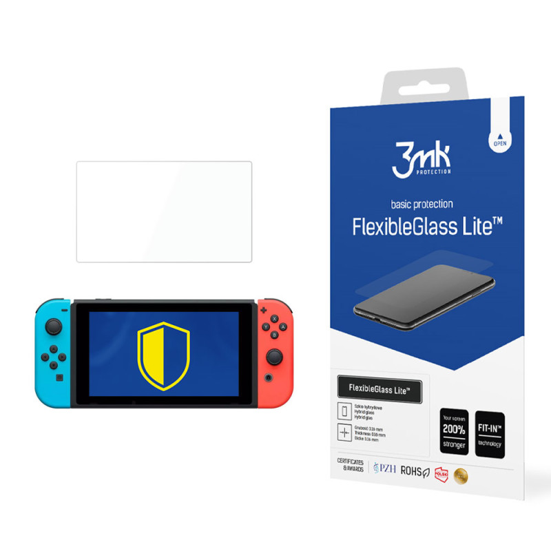 Hibridinis stiklas 3mk FlexibleGlass Lite™, skirtas Nintendo Switch