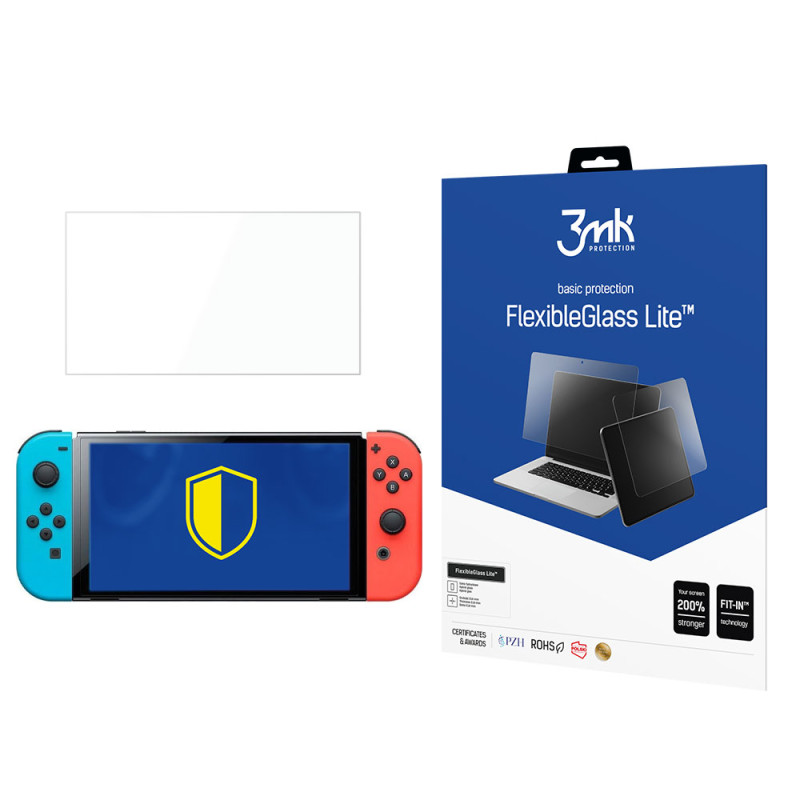 Hibridinis stiklas 3mk FlexibleGlass Lite™, skirtas Nintendo Switch OLED