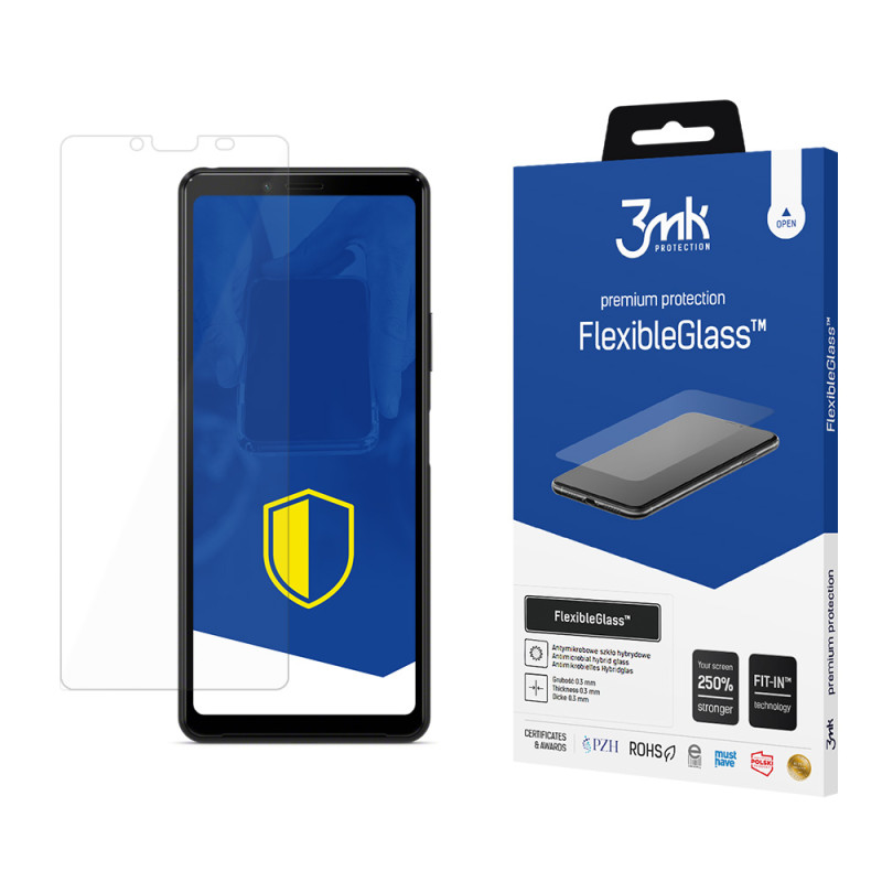 Hibridinis stiklas 3mk FlexibleGlass™, skirtas Sony Xperia 10 II
