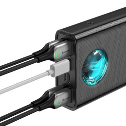 „Baseus Amblight“ išorinė baterija 65W, 30000mAh, užsienio leidimas, juoda (PPLG000101)
