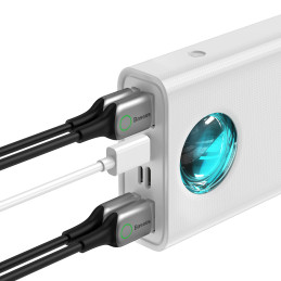 „Baseus Amblight“ išorinė baterija 65W 30000mAh, užsienio leidimas, balta (PPLG000102)