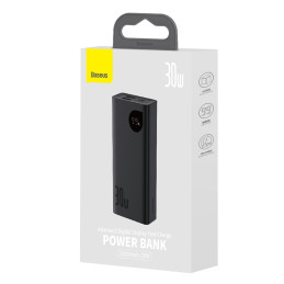 „Baseus Adaman2“ nešiojama baterija su skaitmeniniu ekranu, 10000mAh, 30W, 2 x USB / 1 x USB C tipo, užsienio leidimas, ...