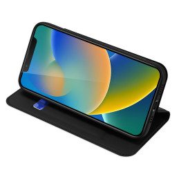 „Dux Ducis Skin Pro“ dėklas su atverčiamu dangteliu iPhone 13/ 14, juodas