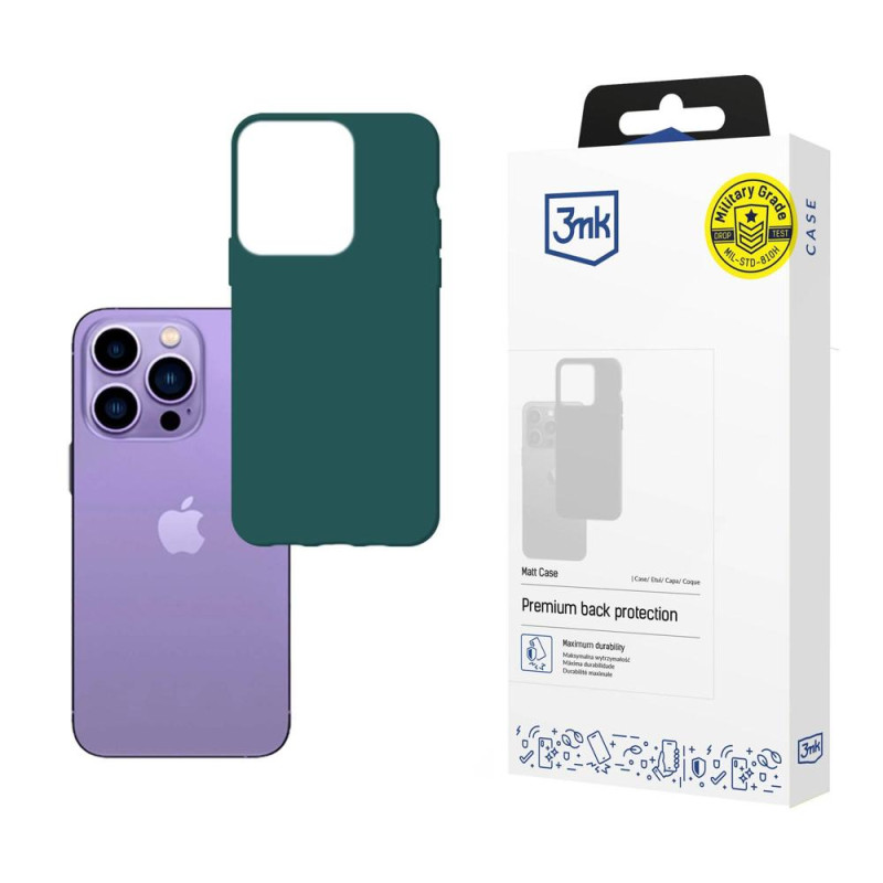 3mk matinis dėklas, skirtas „iPhone 14 Pro Max“ – žalias