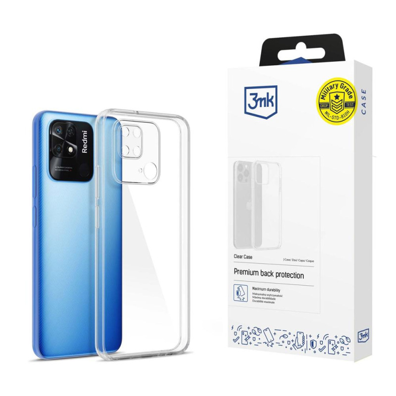 3mk skaidrus dėklas, skirtas „Xiaomi Redmi 10C“ - permatomas