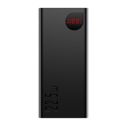 „Baseus Adaman“ nešiojama baterija su greito įkrovimo funkcija 20000mAh 22.5W + USB-A - USB-C 3A laidas 0.3m, juoda
