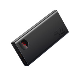 „Baseus Adaman“ nešiojama baterija su greito įkrovimo funkcija 20000mAh 22.5W + USB-A - USB-C 3A laidas 0.3m, juoda