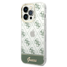 „Guess 4G Pattern Script“ dėklas, skirtas „iPhone 14 Pro Max“ – chaki spalvos