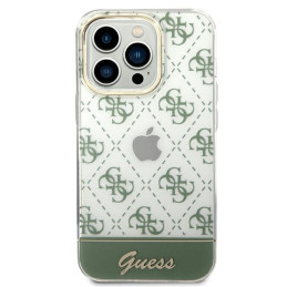 „Guess 4G Pattern Script“ dėklas, skirtas „iPhone 14 Pro Max“ – chaki spalvos