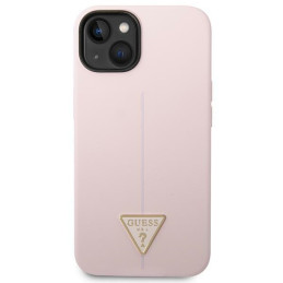 „Guess“ silikoninis trikampio formos dėklas iPhone 14 6.1" – violetinis