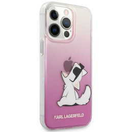 Karl Lagerfeld Choupette Fun iPhone 14 Pro 6.1" dėklas – rožinis