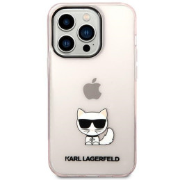 Karl Lagerfeld „Choupette“ dėklas, skirtas „iPhone 14 Pro 6.1“ – rožinis