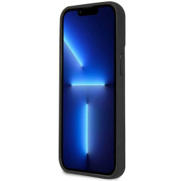 Karl Lagerfeld 3D guminis iPhone 14 dėklas su Karl& 39 s Head logotipu – juodas