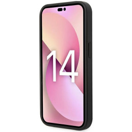 Karl Lagerfeld Saffiano Mono Metal Logo iPhone 14 Pro 6.1" dėklas – pilkas